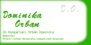dominika orban business card