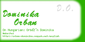 dominika orban business card